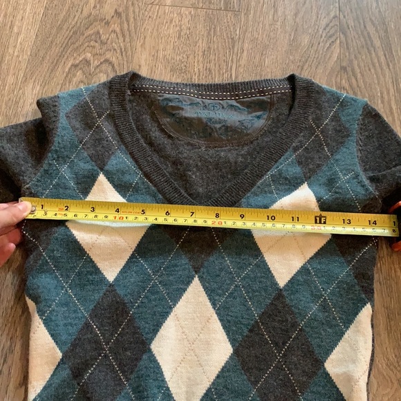 Aritzia Talula Argyle Wool / Acrylic Blue Black - Picture 6 of 8